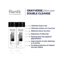 Double Cleanse Shampoo - Haestic Blackening Hair Grey Gray Hair Solution Malaysia-Thin Hair, Grey Hair, Bald, Baldness Solution Rambut gugur, beruban